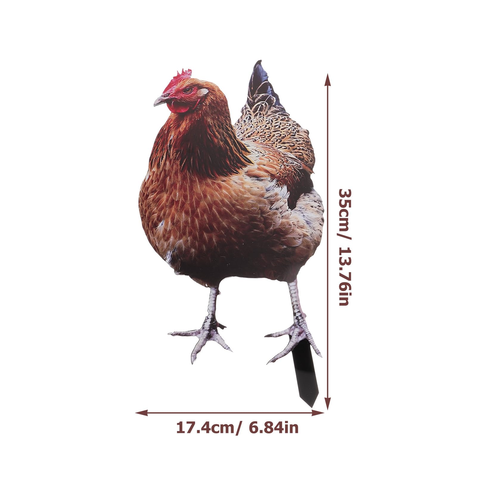 Happyyami 2Pcs Acrylic Chicken Yard Art - Decorative Hen Lawn Stakes for Garden Decoration, Outdoor Decor for Patio and Yard