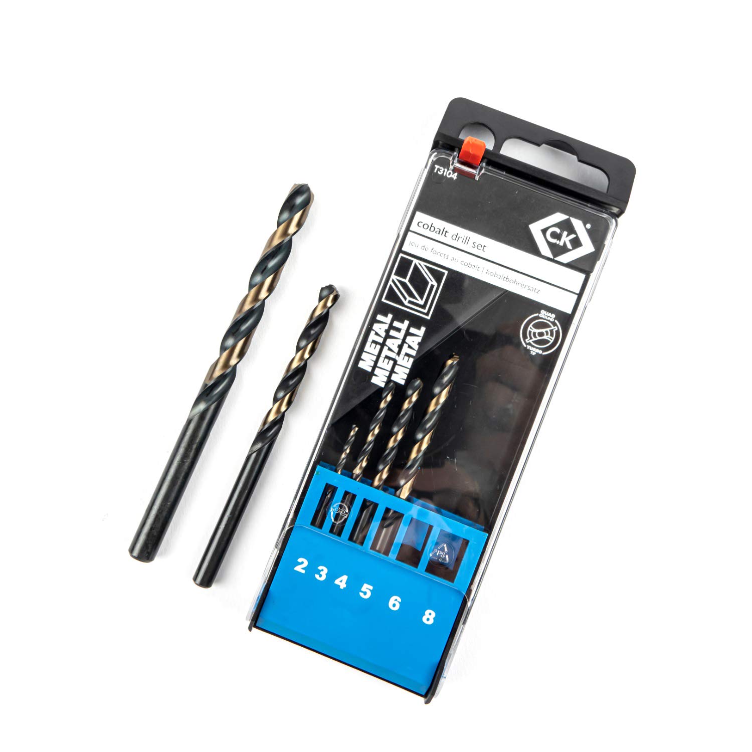 Forets à métaux au Cobalt pour percer l'inox sans glisser lot de 6 forets
