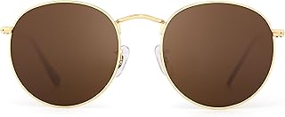 JIM HALO Occhiali da Sole Retro Rotondi Specchio Vintage Riflettenti Lenti di Vetro Uomo Donna