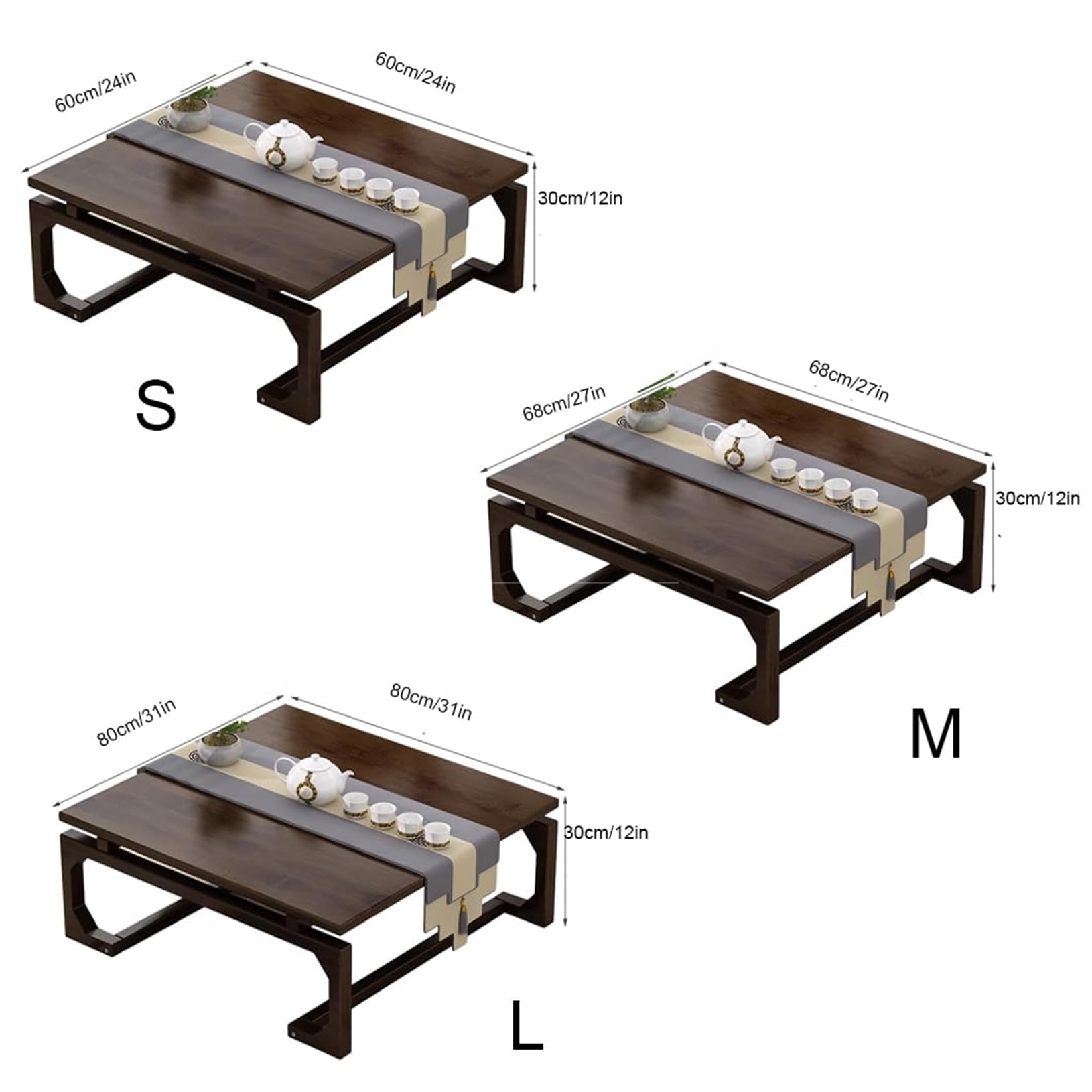 竹　三つ足ローテーブル 竹製 折りたたみ式ローテーブル センターテーブル ブラウン ナチュラル