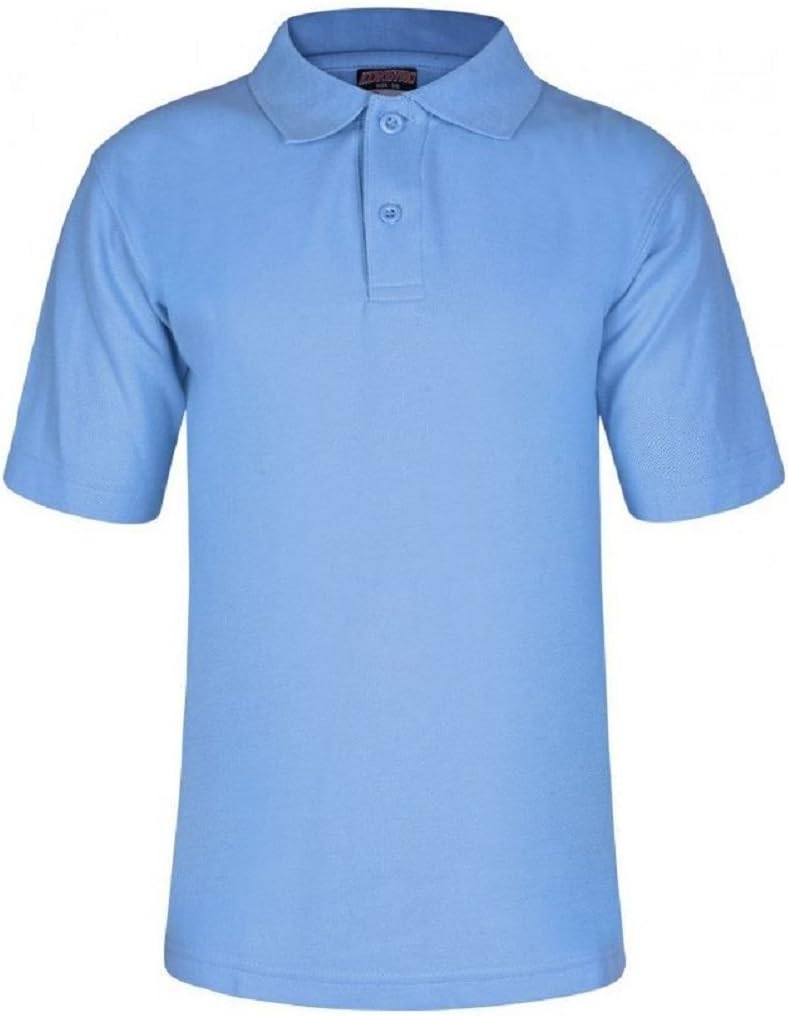 Mischief Age 2-15 School Plain Polo Shirt Short Sleeve 15 Colours Childrens Boys Polo Shirt Girls Polo Shirt School Uniform P.E.
