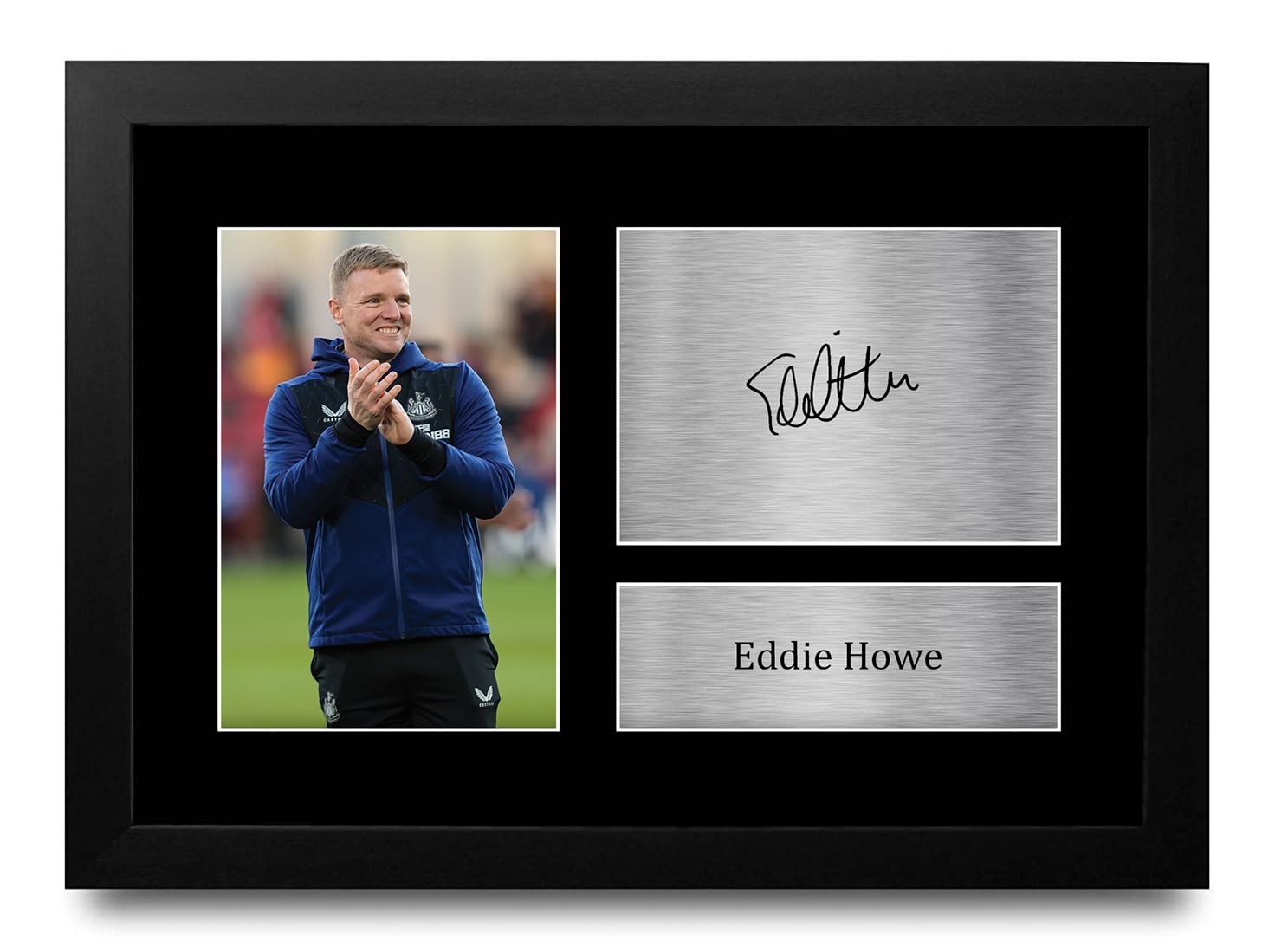 HWC Trading FR A4 Eddie Howe Magpies Gifts Printed Signed Autograph Picture for Football Fans and Supporters - A4 Framed