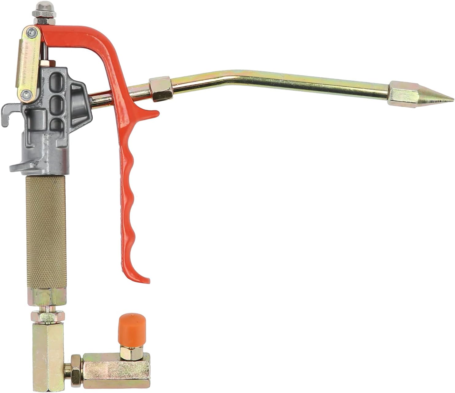 PerGar TG-002 Pneumatic Grease Gun, High Pressure Oiling Greaser, Alloy Heavy Duty Hand Held 360 Degree Rotation Refueling Manual Control Tool Pressure with Extension Nozzle 0-50MPA