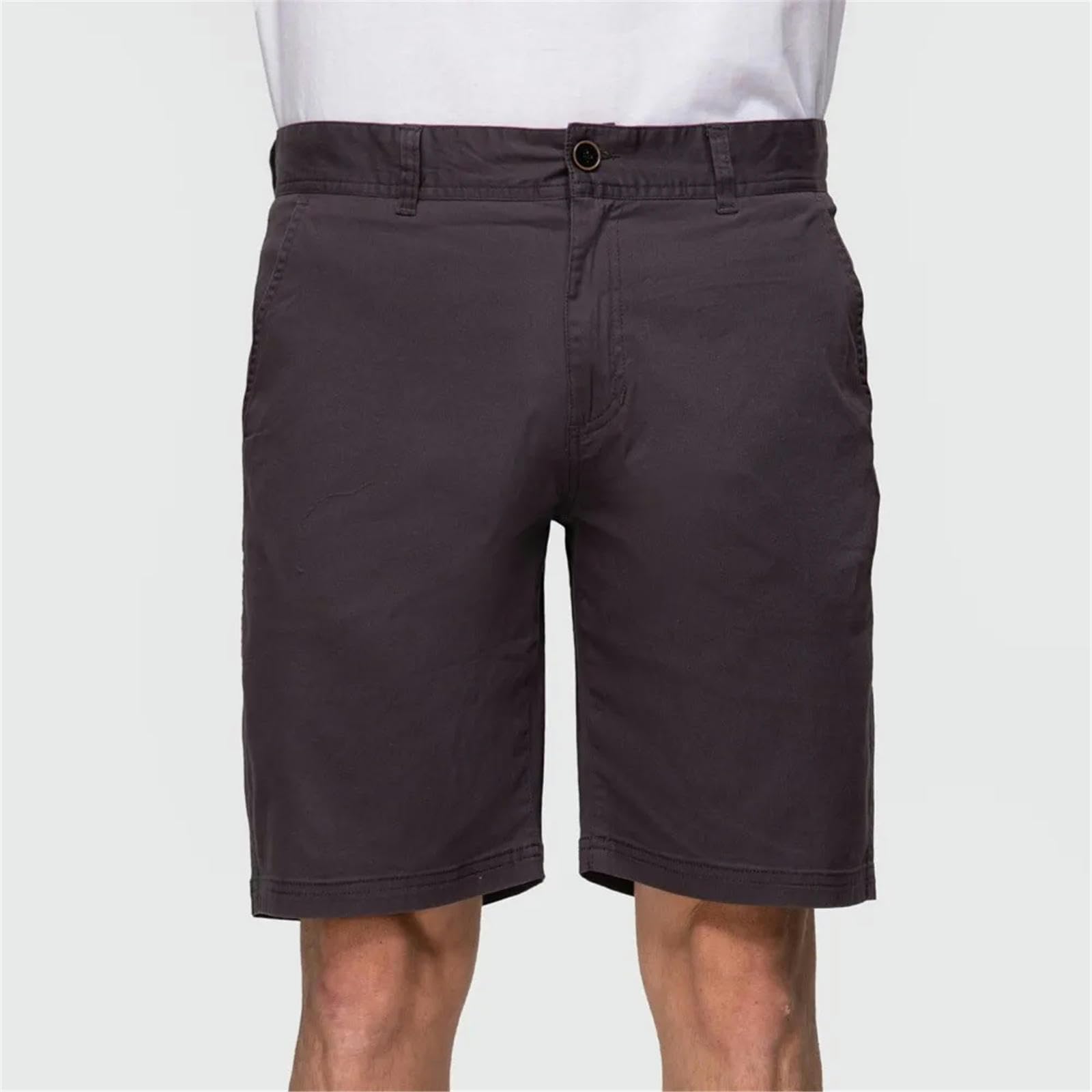 Męskie szorty męskie bawełniane szorty jednolite slim fit 18 cm wygodne rozciągliwe krótkie spodenki do pracy w golfa