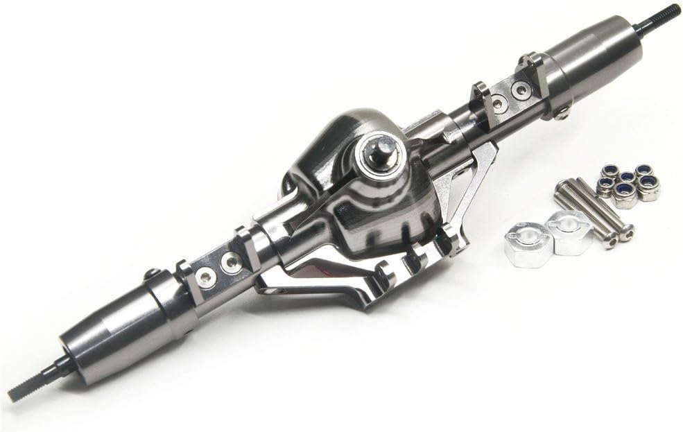 Exclusive Discount 70% Price Que-T Aluminum Alloy Front and Rear Axle for RC 1:10 Axial SCX10 Honcho Model Crawler Car, Titanium