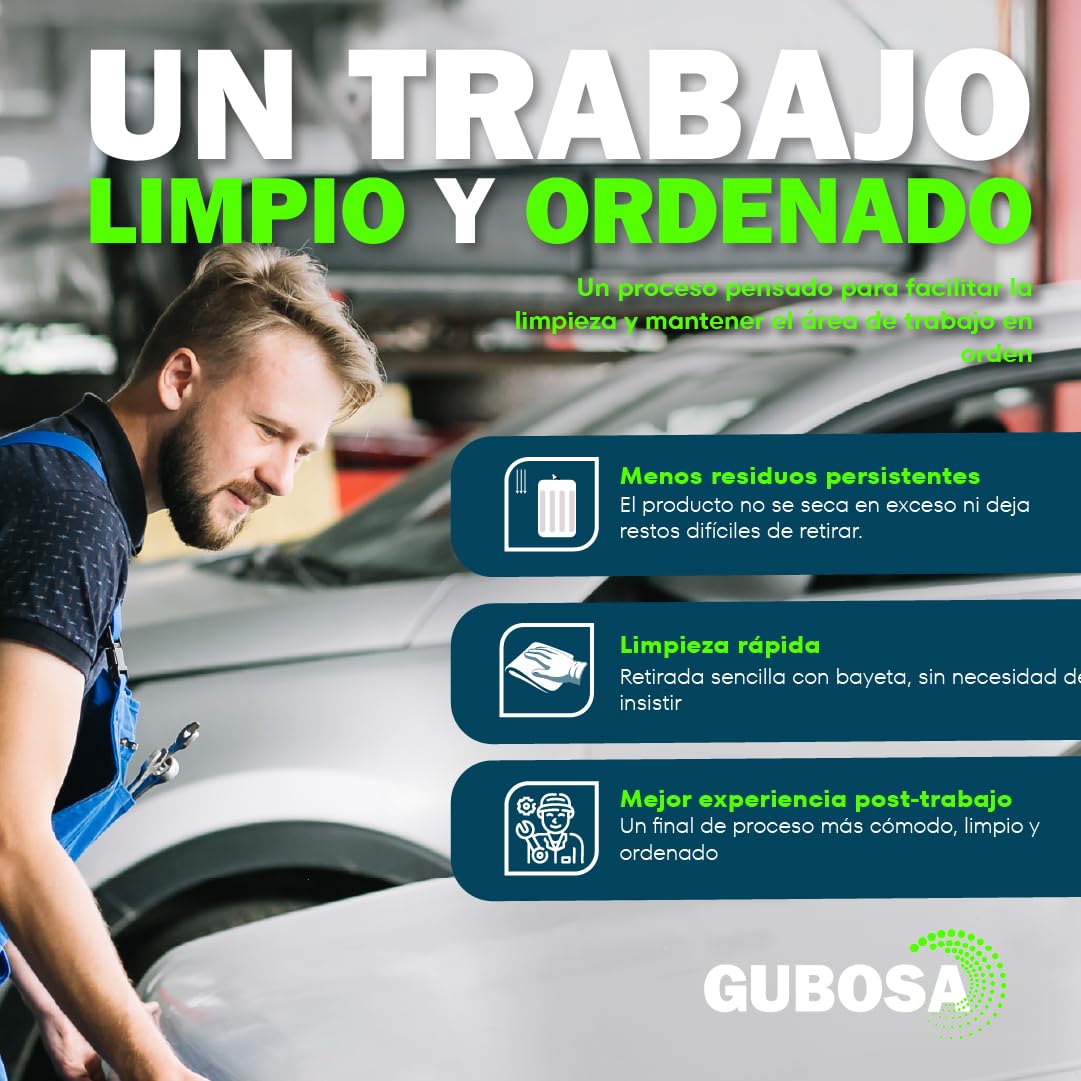 Pulimento coche corte rapido quita arañazos carroceria pulimento liquido sin silicona reparador de rayones alto rendimiento polish para pulidora y detailing elimina imperfecciones 500 ml | GUBOSA