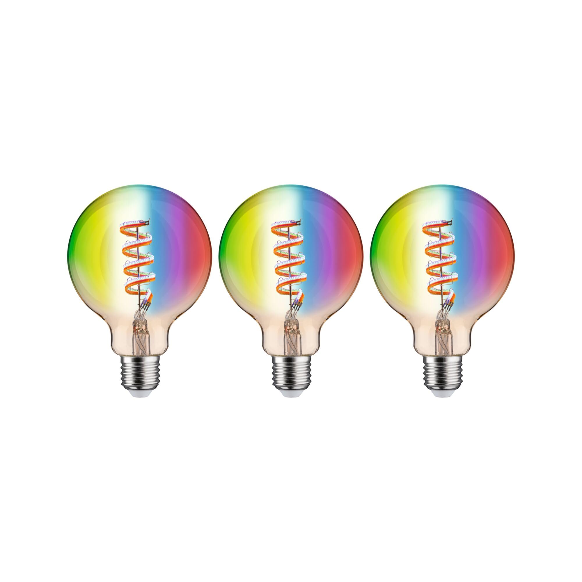 Paulmann 29165 Lampadina a filamento 230V Smart Home Zigbee LED Globe G95 E27 3x470lm 3x6,3W RGBW+ dimmerabile dorato