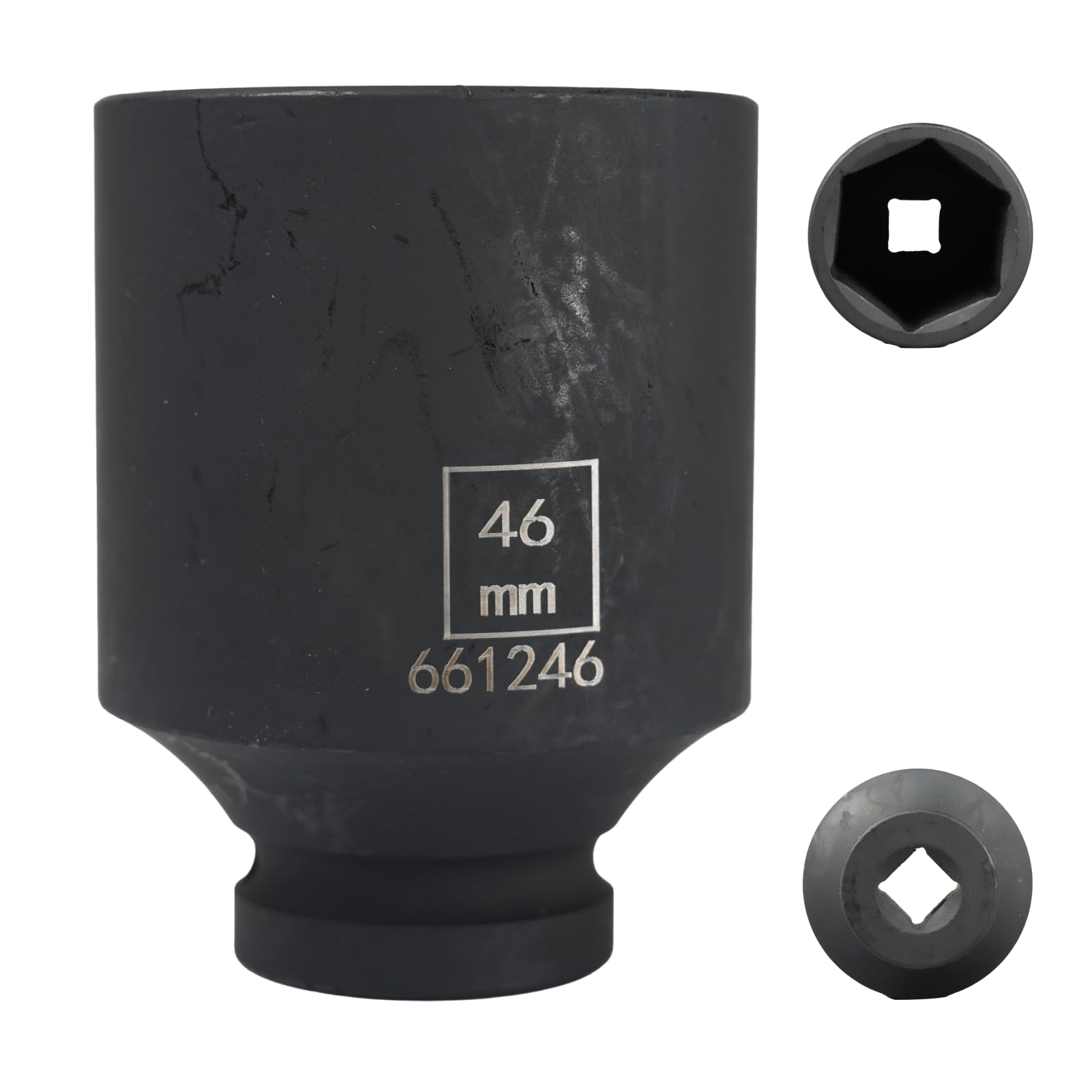Flewdart 46mm deep Impact Socket 1/2 Drive, 46 mm 1/2" Square Drive 6 Point Cr-Mo, 78mm Length — image 1