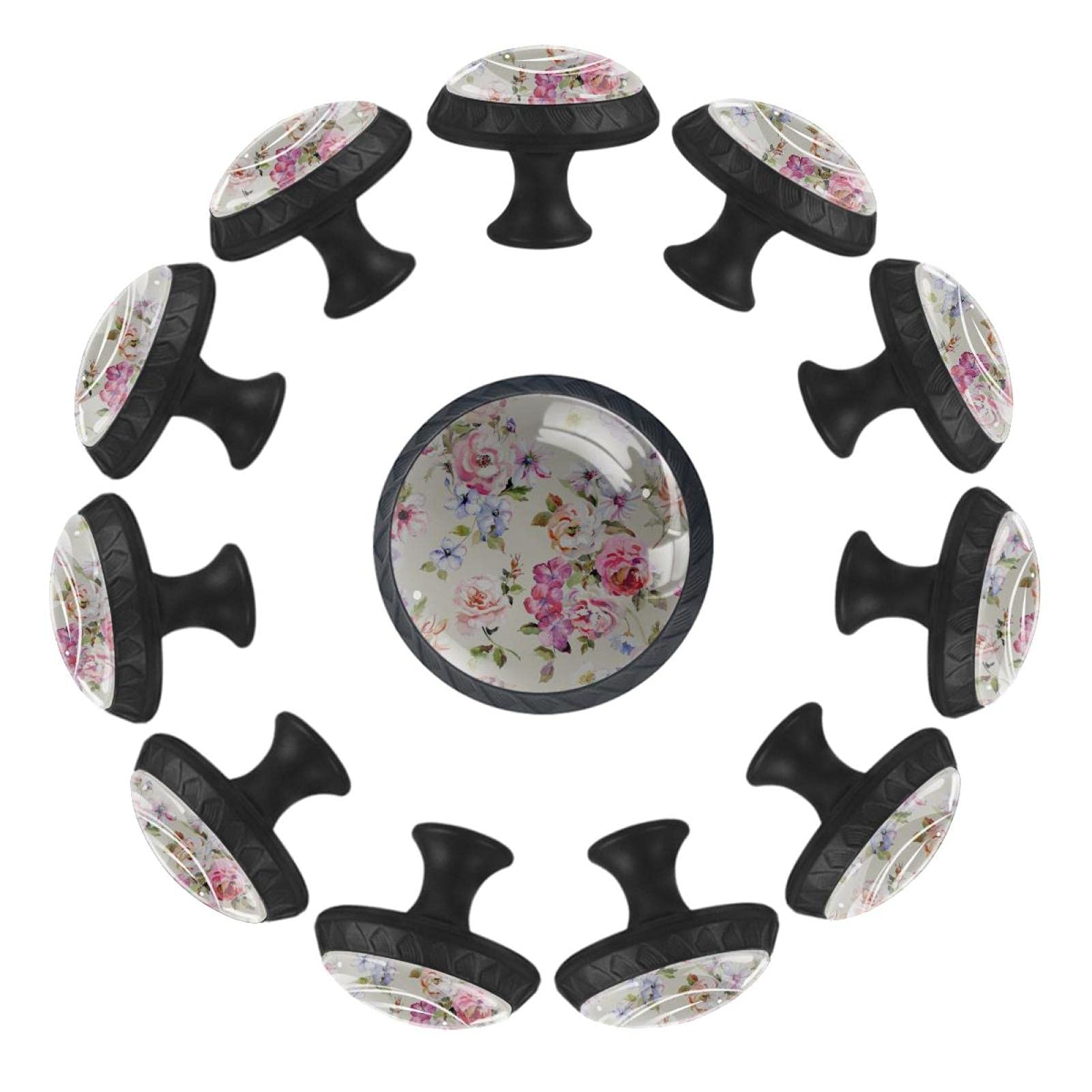 Boutons de tiroir ronds AISSO Mayflower poignée meuble verre cristal 35 mm quincaillerie