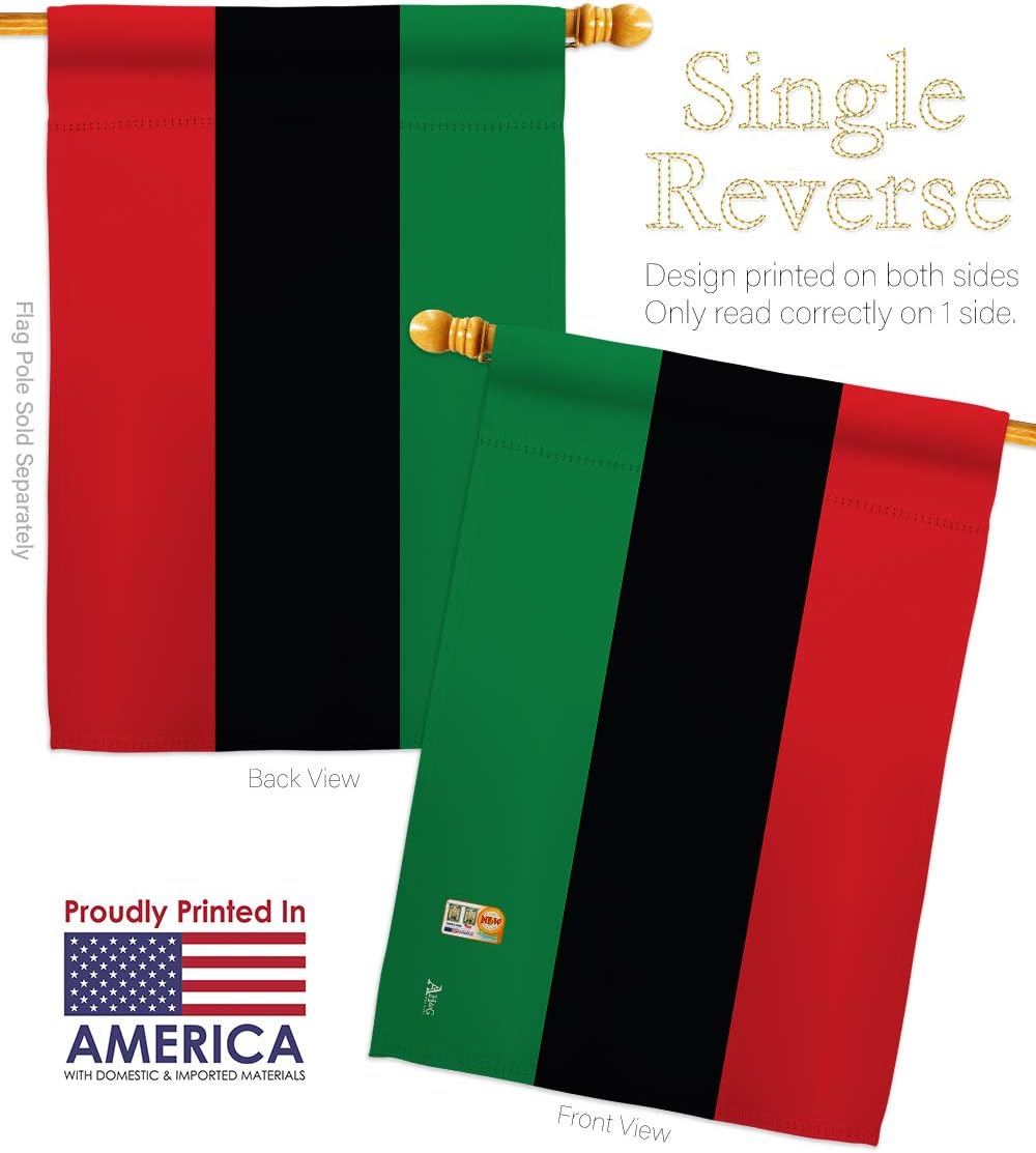Pan African House Flag Black History Juneteenth Jubilee Days Americans Independence Day Small Decorative Gift Yard Banner Made In USA 28 X 40