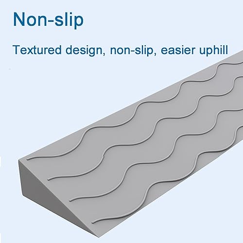 Miniatura 4 de PINNKL Rampas para sillas de ruedas para puertas de umbral del hogar, rampa para sillas de ruedas con superficie antideslizante, rampas de umbral