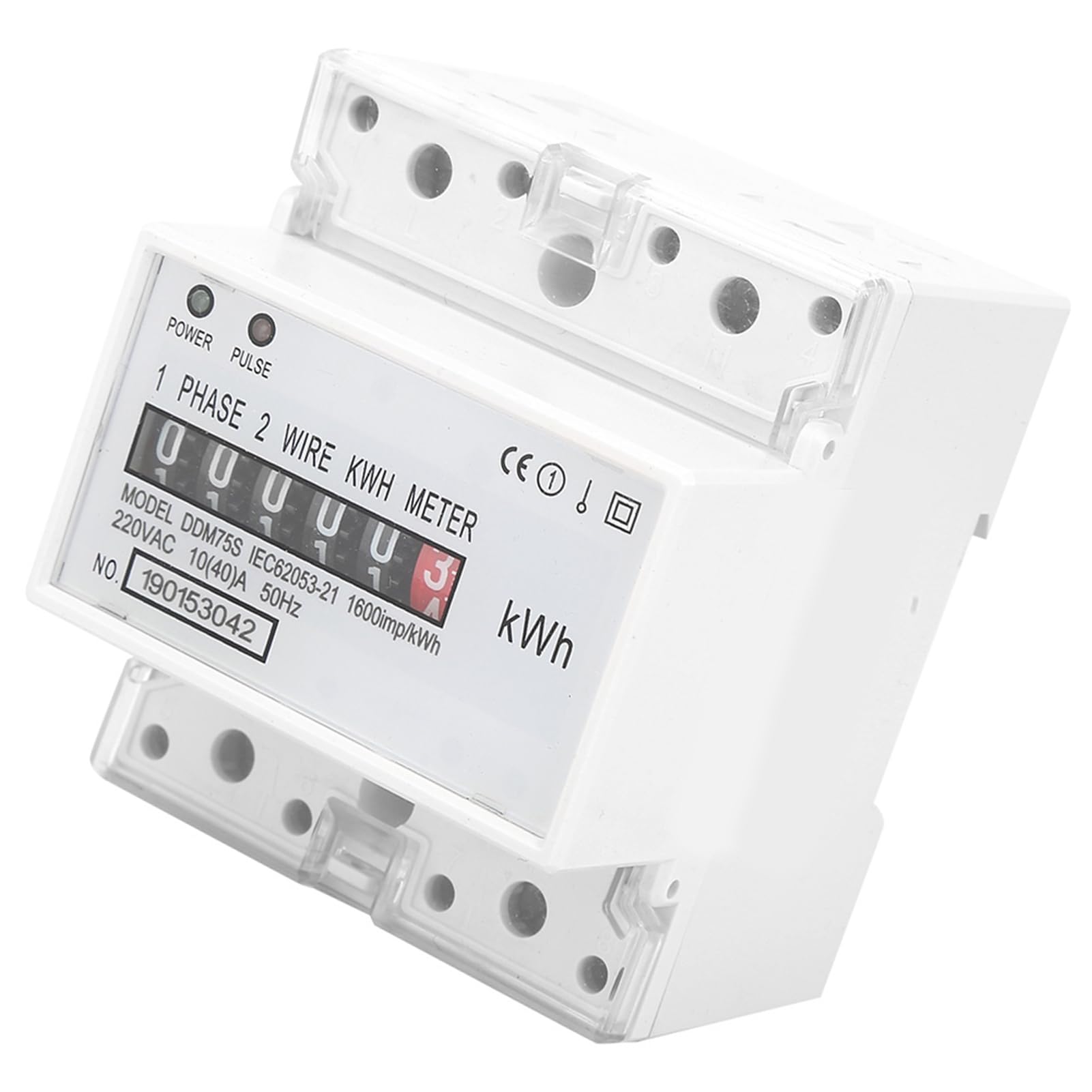 LED Consumo Elettricità Wattmetro Contatore di Energia DDM75S 4P per Uso Residenziale