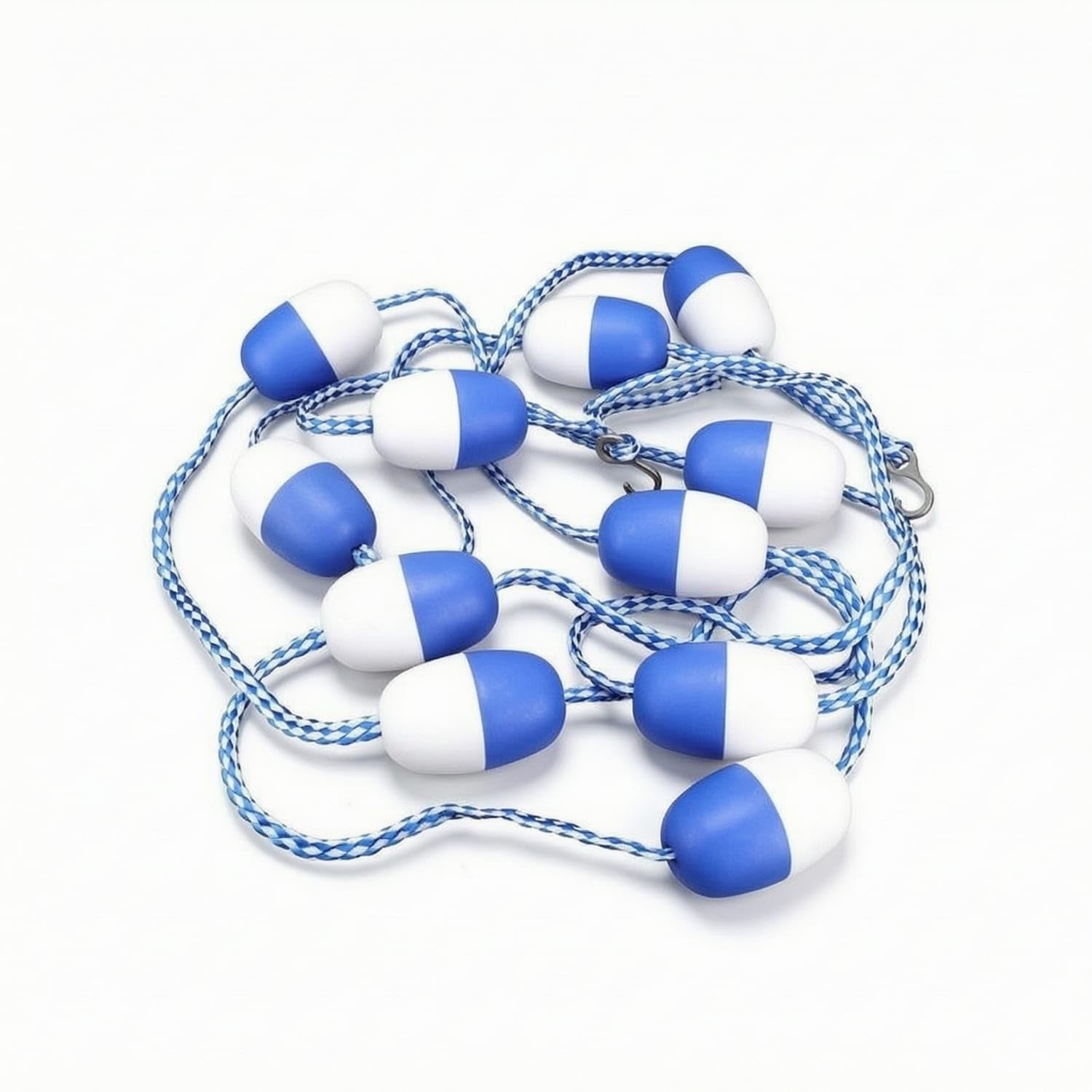 Braided Pool Lane Rope with Buoy Markers Two-Tone Pool Lane Rope with Floats High Visibility Safety Buoy Line Floating for Training Pools, K-303-image-4