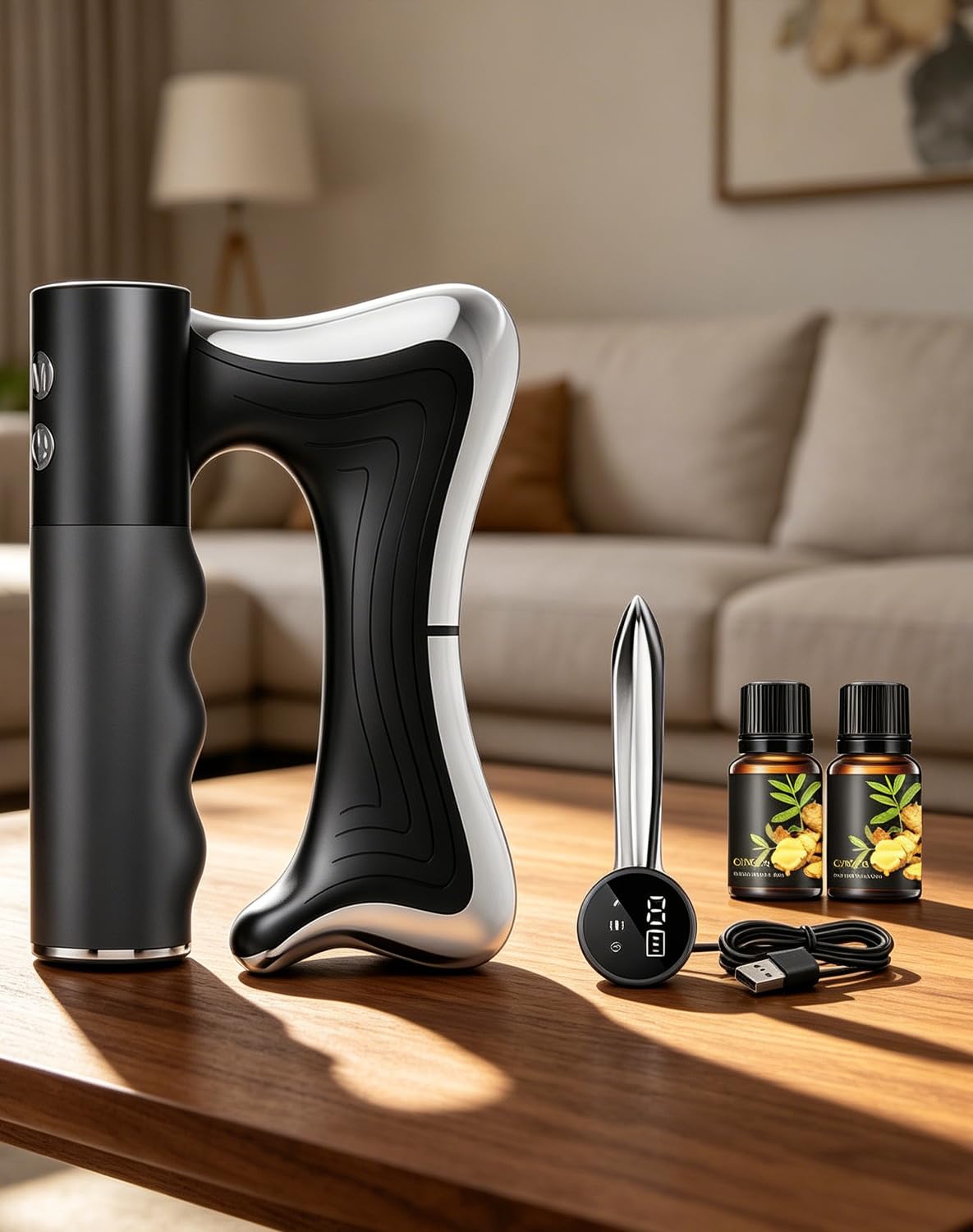 Luxcary Masajeador Drenante Reafirmante para Abdomen y Muslos | Drenaje Linfático, Reafirma la Piel, Zona Abdominal, Para Muslos, Uso Corporal