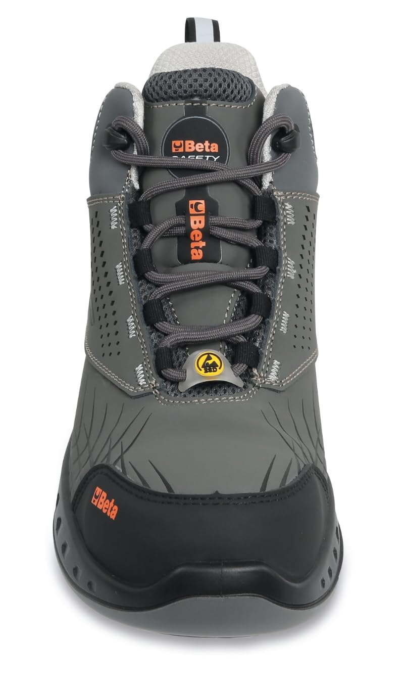 BETA 7274G, Zapatos Altos de Seguridad FitEVOLUTION en Nabuk Hidrorrepelente, Zapatos de Trabajo Antiperforación con Soporte de Estabilidad en el Talón, Talla EU 41, 650g