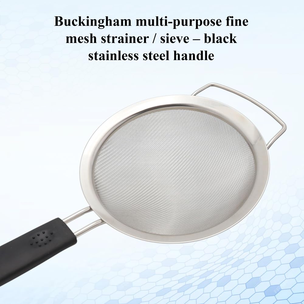 Buckingham Edelstahl-Sieb, feinmaschig, rostfrei, langlebige Siebe (14 cm)