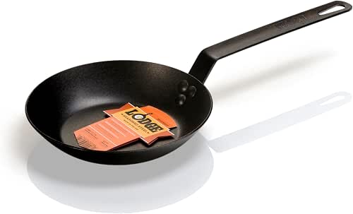 Lodge Pre-Seasoned Carbon Steel Skillet, Long Handle, 8 Inches