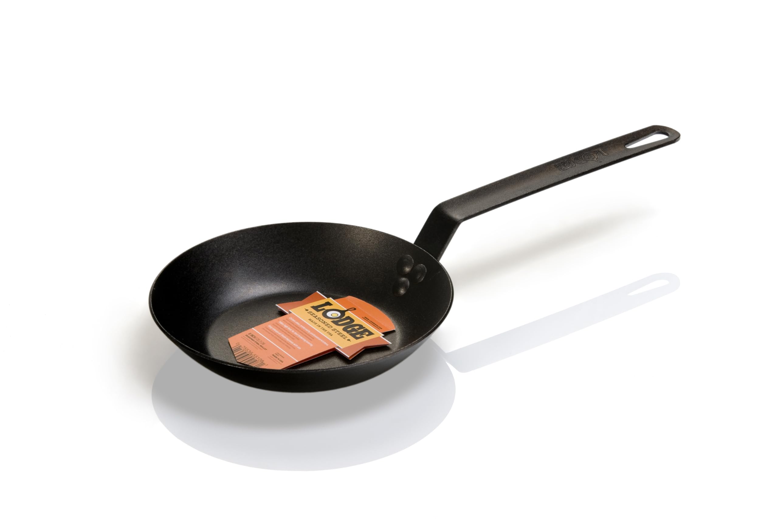 Lodge Pre-Seasoned Carbon Steel Skillet 8" Black FBA_CRS8