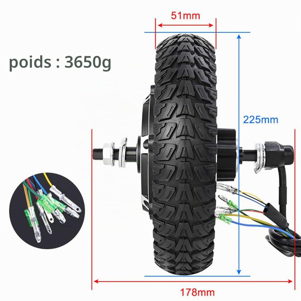 Roue de moteur 48 V 500 W pour scooter pour Kugoo M4 Pièces de rechange