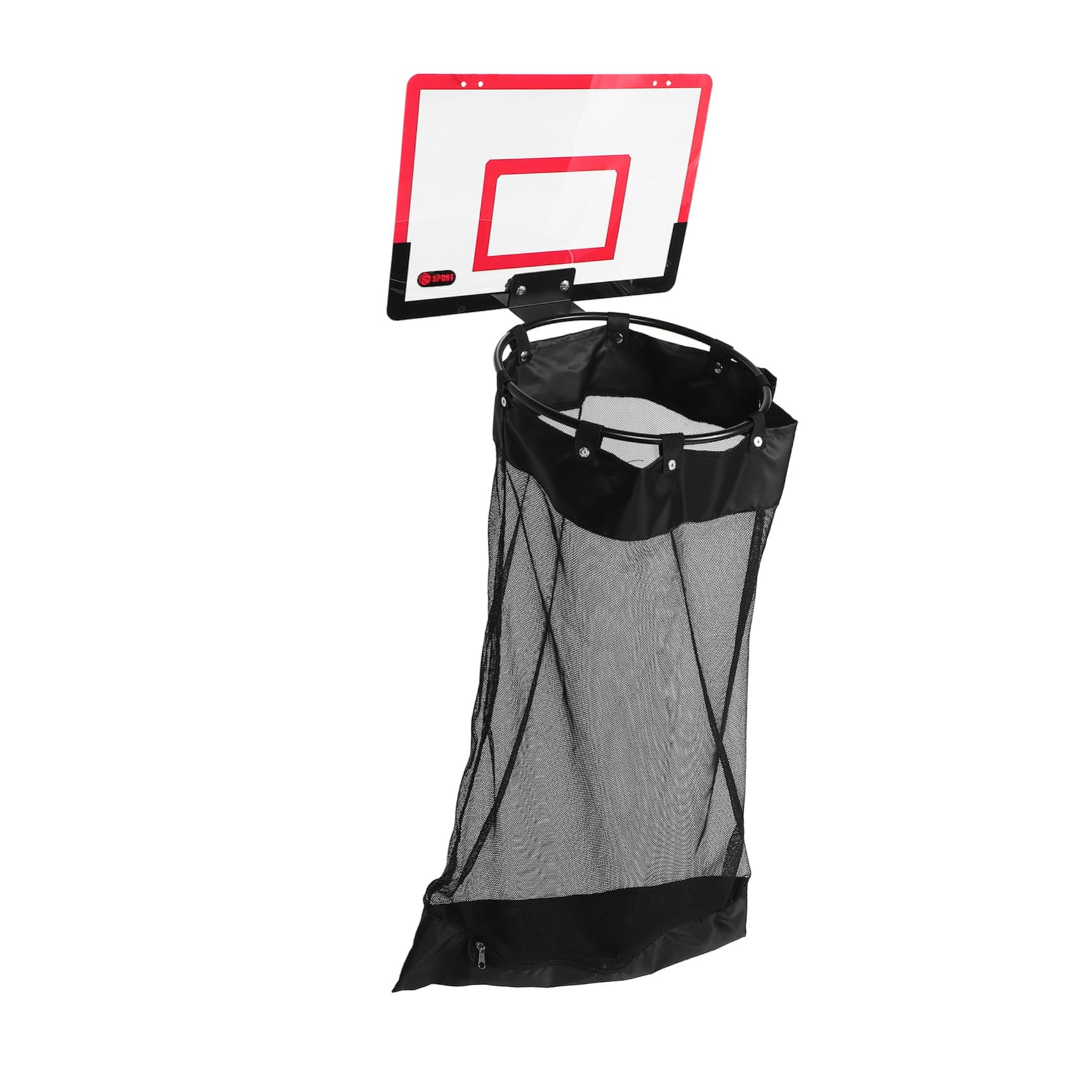 TOPBATHY Hängender Wäschekorb Basketballkorb Design Mit Reißverschluss Platzsparender Wäschekorb Aus Netzgewebe Zum Einhängen an Der Tür Für Bad Schlafzimmer Und Studentenwohnheim Organizer