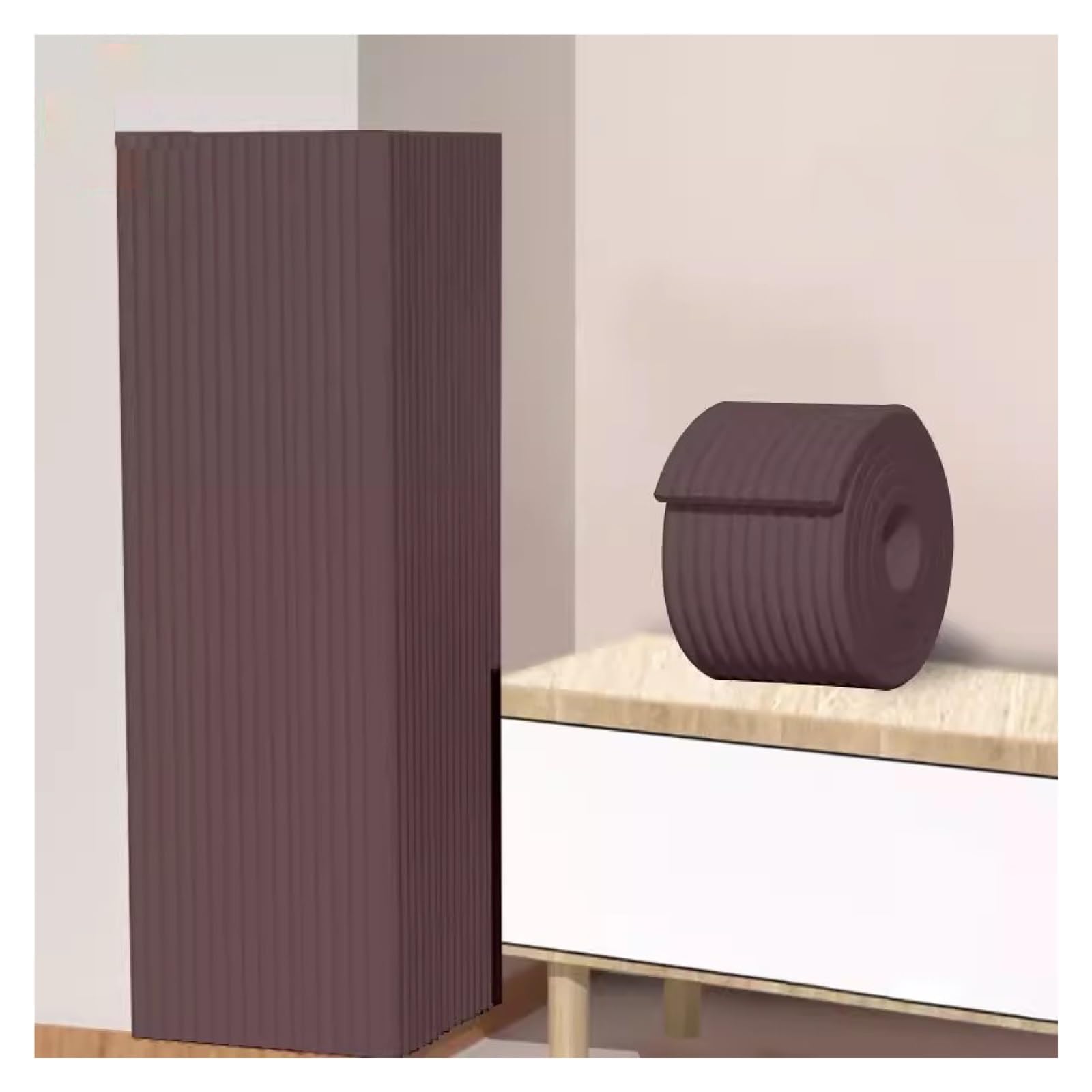 Protection d'Angles et Rebords pour Bébés Bandes De Sécurité En Mousse, Protections De Coins De Table Auto-adhésives De 8 Cm De Large, Pare-chocs De Coussin, Bande Anti-collision For Enfants De 0,8 Cm