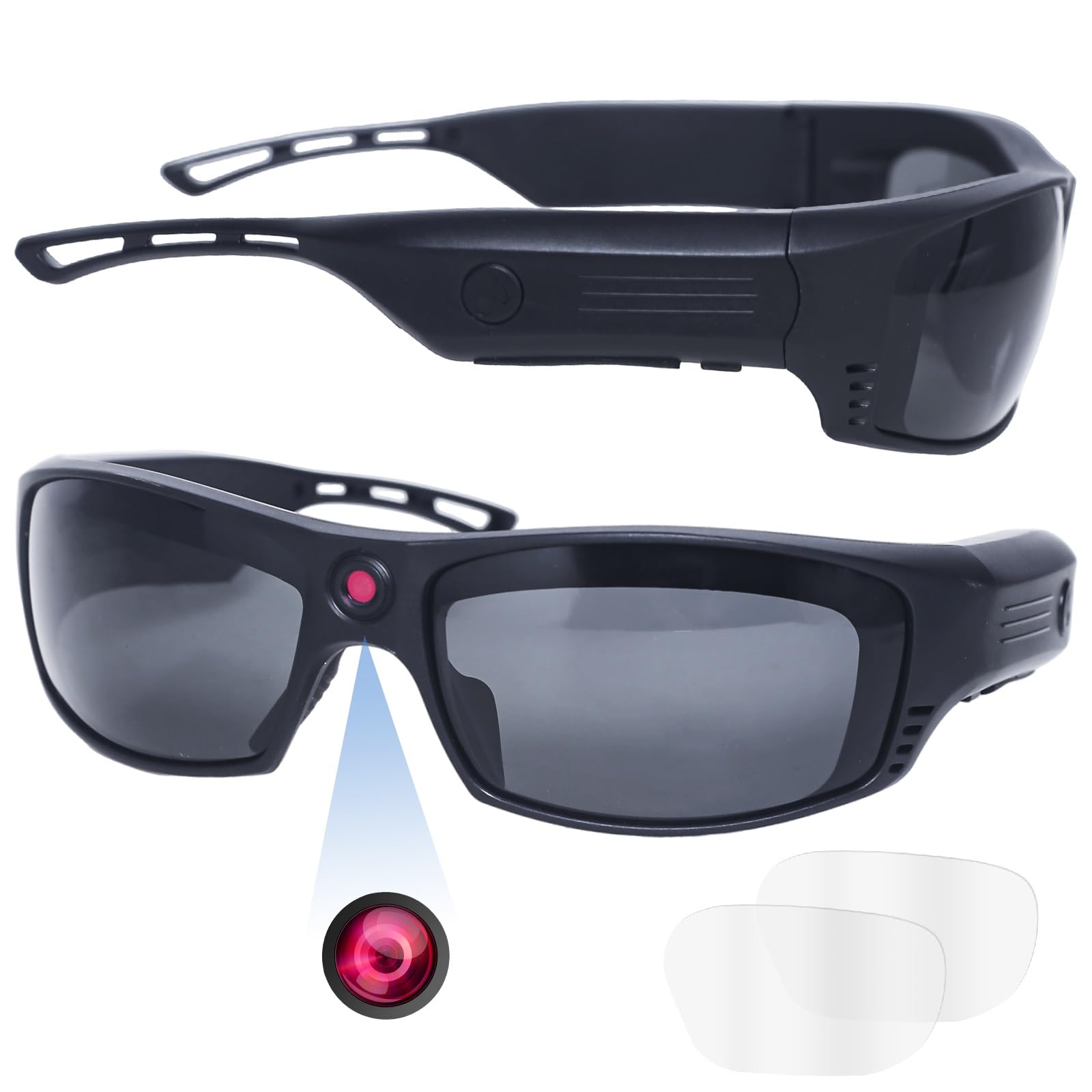REEDTOCK Sports Smart Glasses with Camera 1080P HD Video Recording Open Ear Bluetooth Speaker AI Translation Support 110
