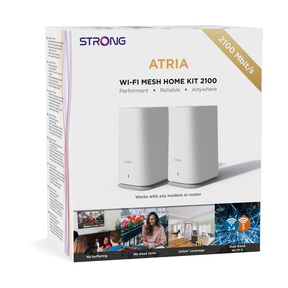 STRONG MESHKIT2100 Atria Kit due pezzi mesh: copertura completa di casa senza più zone senza copertura di rete