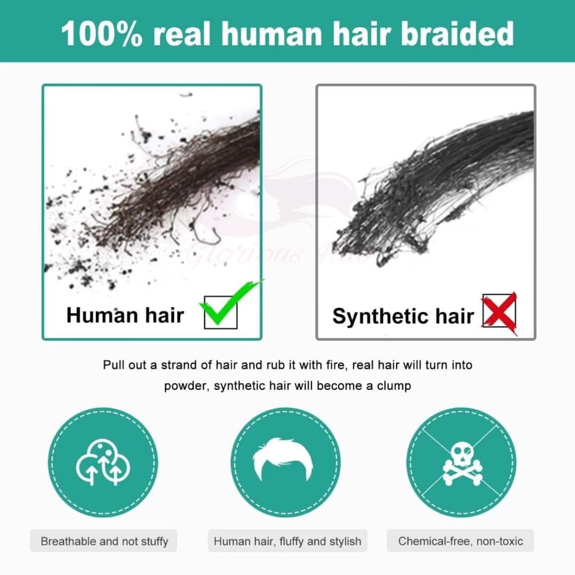 Glorious Hub Frontal Hair Patch for Men | Transparent Poly Base | 100% Real Human Hair Toupee | Natural and Invisible Hairline | Easy Fix with Glue or Tape | (Natural Brown) 4