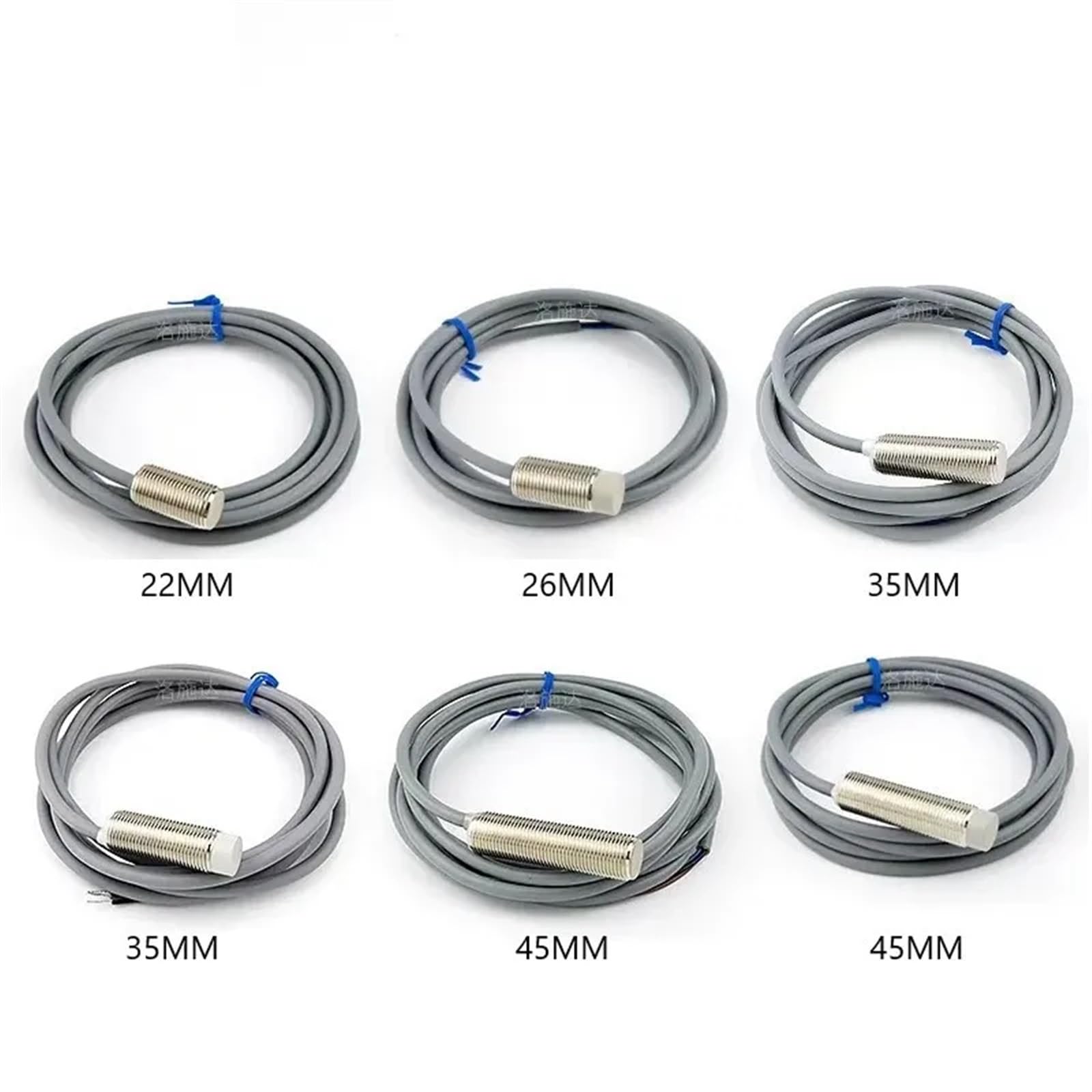1 Uds. Interruptor de Sensor inductivo M12 de diferente longitud tamaño NPN PNP 3 cables interruptores de proximidad de inspección de Metal NO NC 1mm 2mm 3mm 4mm 6mm(45MM L 2mm D)