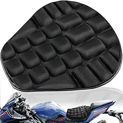 Almofada de assento de motocicleta, Banco Capa Assento Almofada Moto, assento passageiro motocicleta, Capa assento respirável 3D com absorção choque,Compatível com todos os modelos do mercado