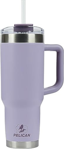 Pelican Hydration Pelican Porter - Vaso aislado al vacío de 40 onzas, acero inoxidable reciclado de doble pared de viaje con doble tapa, taza de