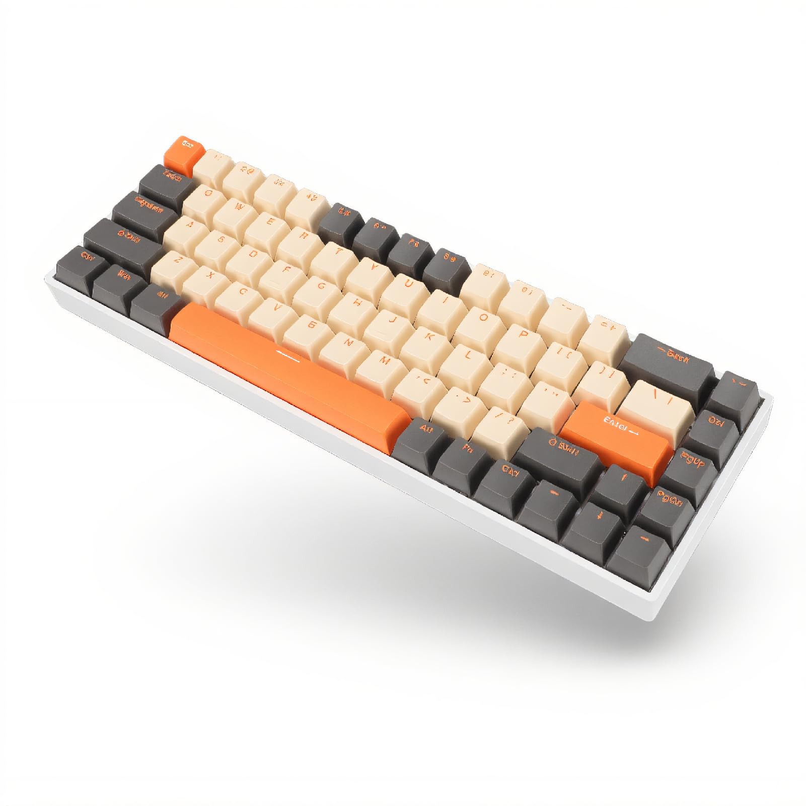 Teclado Mecánico para Juegos, Teclado Retroiluminado RGB con Cable Tipo C de 68 Teclas con Interruptor Rojo, Teclado Compacto Intercambiable en Caliente Al 60 por Ciento para PC,