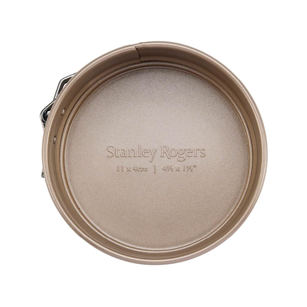Stanley Rogers Ceramabake Healthy Non-Stick Ceramic Mini Springform Cake Tin, Bake Without PFAS PTFE PFOS PROA Cadmium & Lead, Ideal for Individual Cheesecakes and Cakes, 11x11x4cm