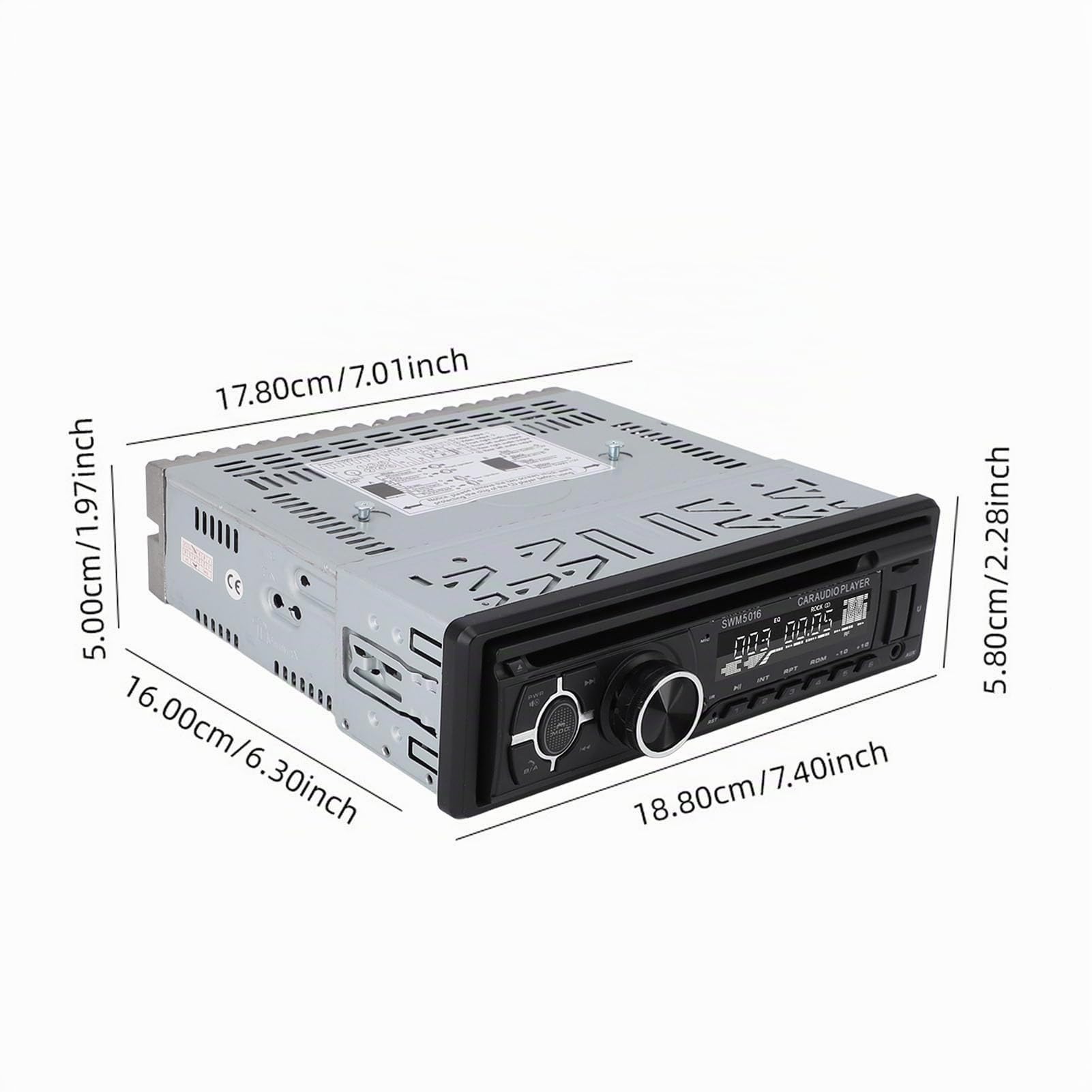 Autoradio avec Lecteur CD/DVD, Lecteur MP3, Récepteur Radio FM de Voiture à Chargement USB avec Télécommande, Autoradio Bluetooth CD
