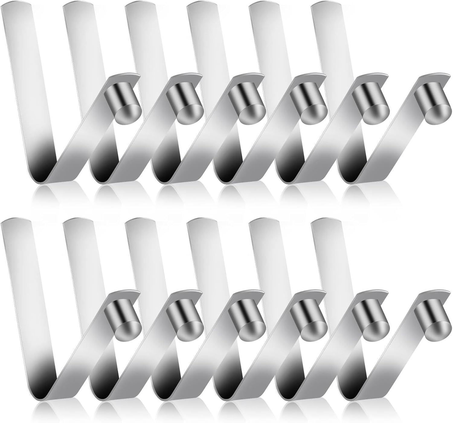 Sliverdew 12 Pieces Tent Pole Clips Tent Pole Push Button Spring Clip Stainless Steel Kayak Spring Snap Tube Locking Pin Clips for Kayak Paddle Camping Tent Pole