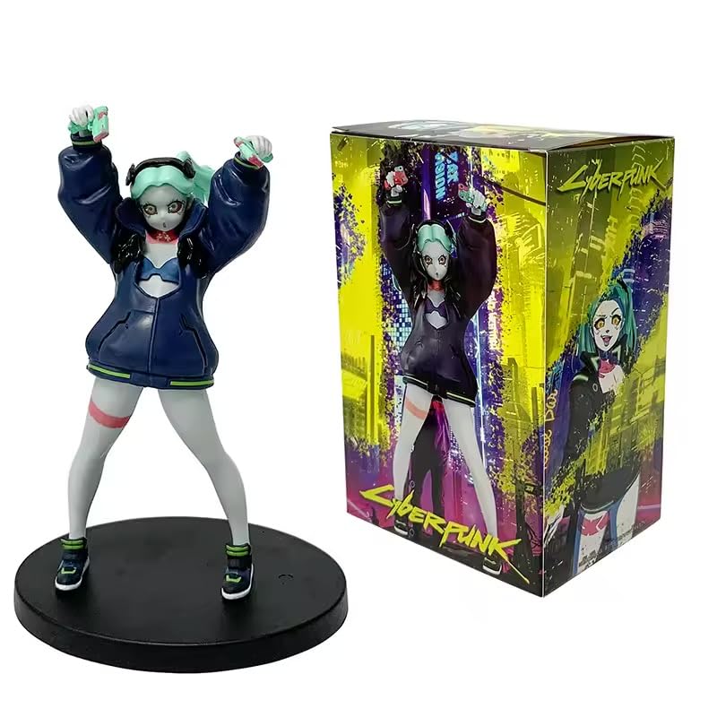 Anime Cyberpunk Edgerunner Figures - 11cm David Martinez Lucy Rebecca Decoration Adult Car Collector for Anime Cyberpunk Edgerunner Fans (Rebecca)