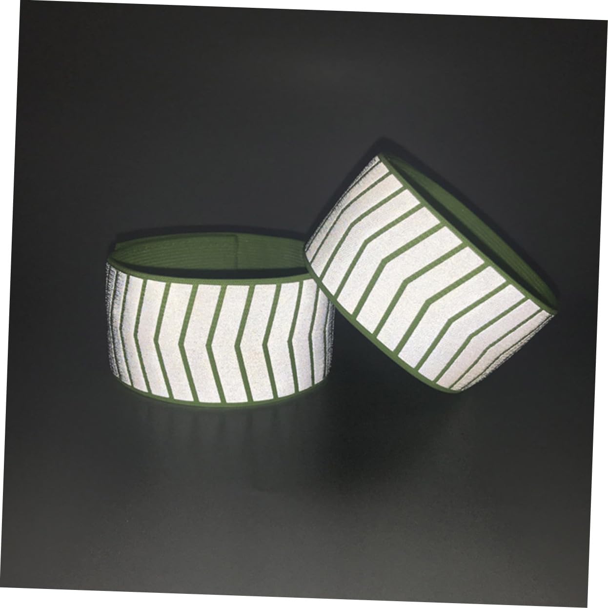 ibasenice Bracciale Riflettente Uomini Sicurezza Bande Riflettenti Riflessivo visibilità Sport Illuminato Braccialetti Riflettenti Bracciali Fluorescenti Green