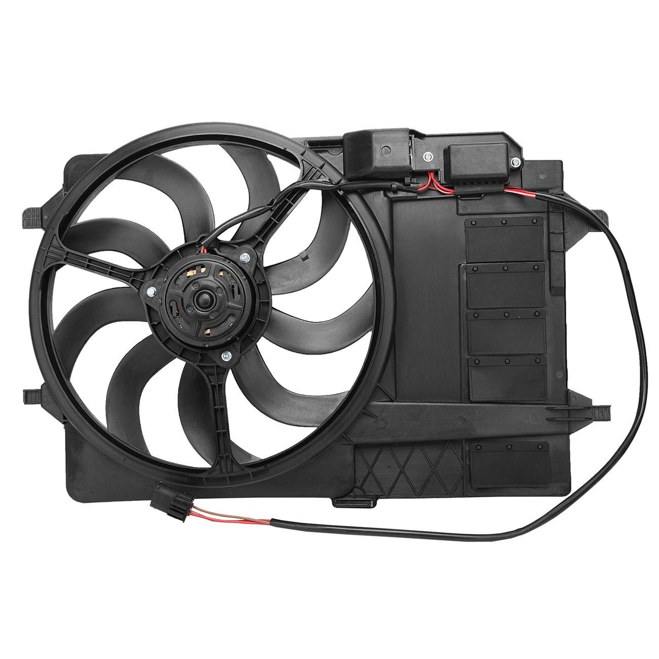 GMLFO Radiator and Condenser Cooling Fan Front Side Assembly L4 4Cyl for Mini for Cooper 1.6L 2003-2008 TOPT1229001 17117541092 LZY0152