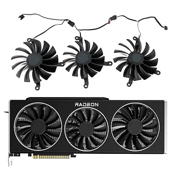 CF1015U12D 95mm 12V 0.55A 4 Pin Graphics Card Cooling Fans Replacement for XFX RX 6800 6800XT 6900XT Speedster Video Card Cooler Fan