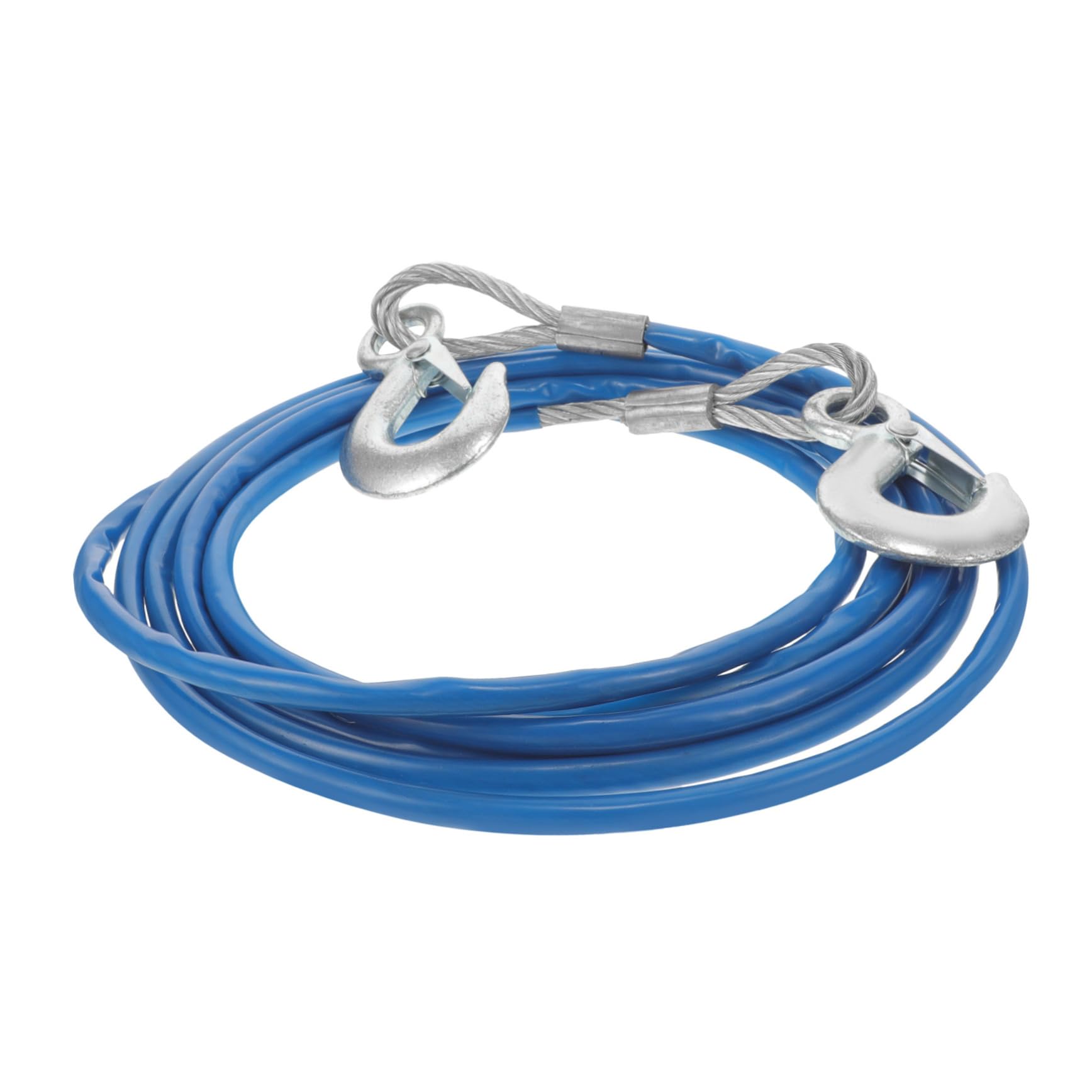 PRETYZOOM 4M Heavy Duty Tow Dolly Strap Durable Car Tow Rope with Wire Hook for Towing Vehicles Trucks and Heavy Objects Lightweight and Portable Design for Easy