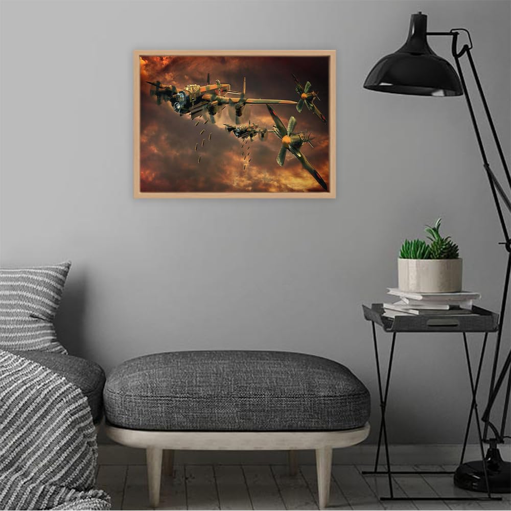 VERRE ART Printed Framed Canvas Painting for Home Decor Office Wall Studio Wall Living Room Decoration (22x14inch Wooden Floater) - Drop Zone