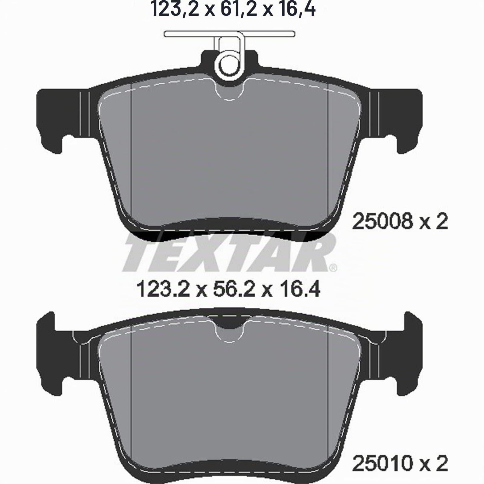 Textar Bremsscheiben + Beläge vorne + hinten | 92120505 + 2568301 + 92224903 + 2500801 passend für Golf 7 + 5T