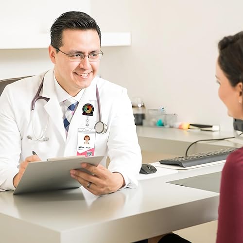 Miniatura 6 de Portacarretes de Identificación Retráctiles, Tarjeta de ID con Clip de Cocodrilo para Nombre de Enfermera CNA, Divertido Carrete de Identificación,