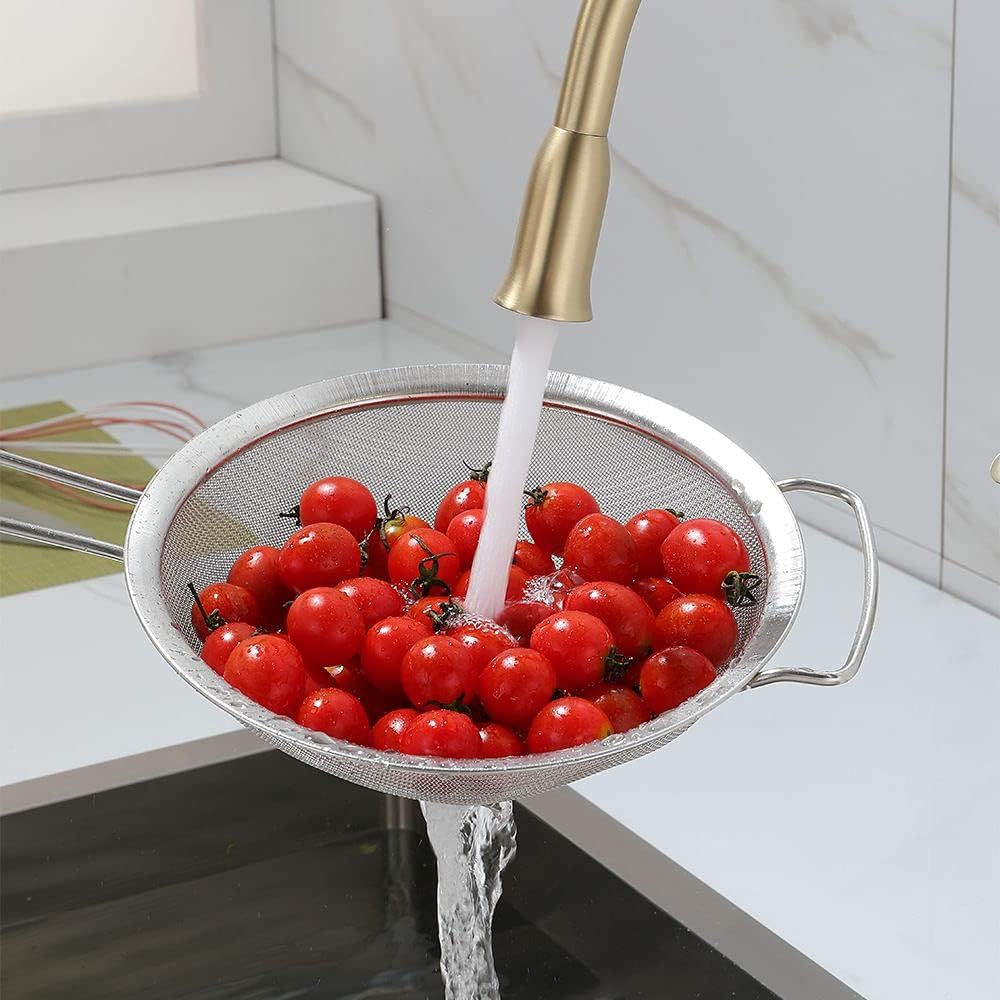 Best Cyber Monday 🔥 Lovedima High Arc Single Handle 1-Hole Bathroom Vessel Sink Faucet Solid Brass Lavatory Vanity Sink Faucet (Brushed Gold)