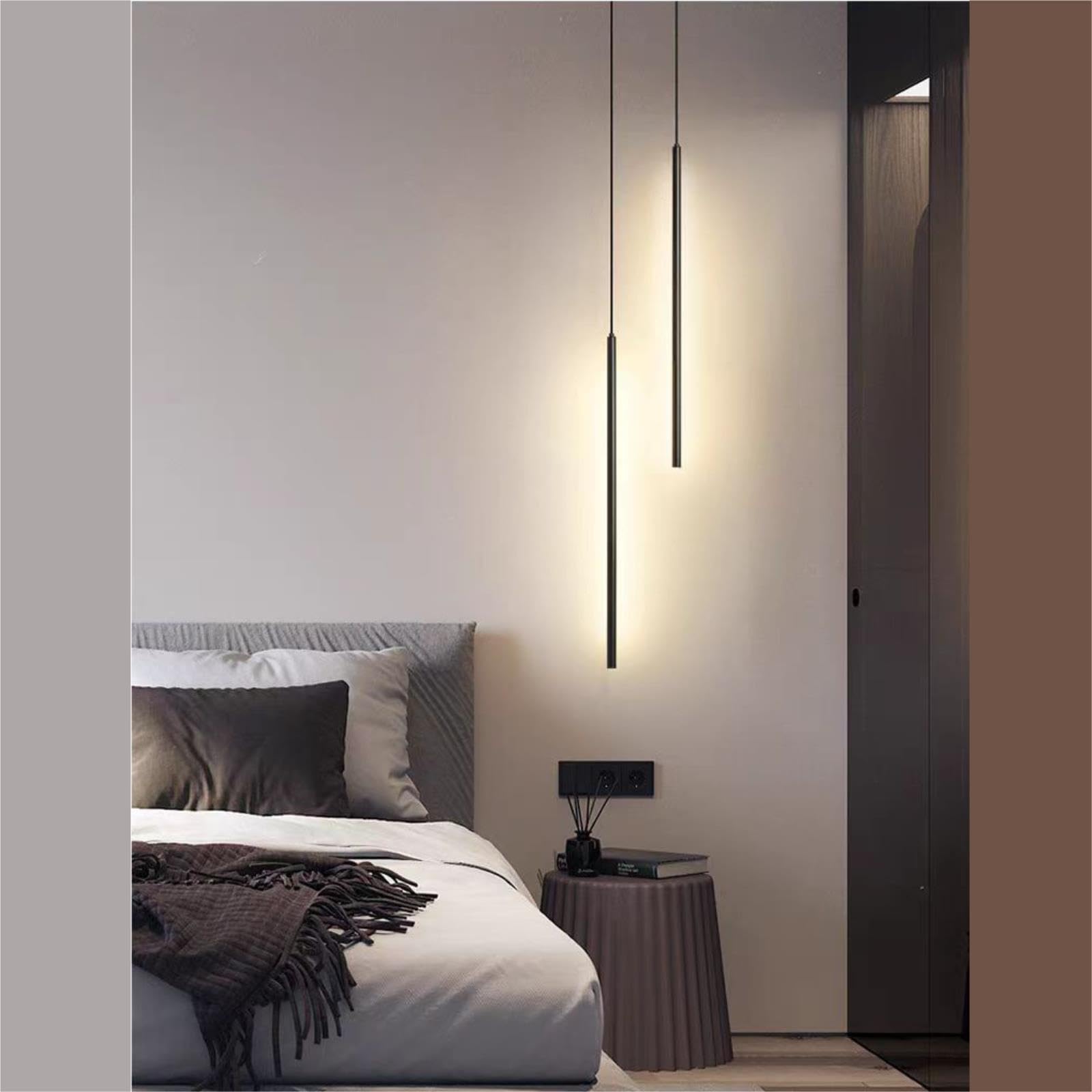 Lampada A Sospensione Decorativa Tubolare Lunga In Alluminio Stile Moderno