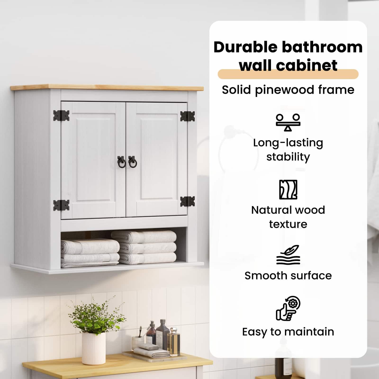 vidaXL Mueble Colgante Corona Blanco 70 x 33 x 71,5 cm