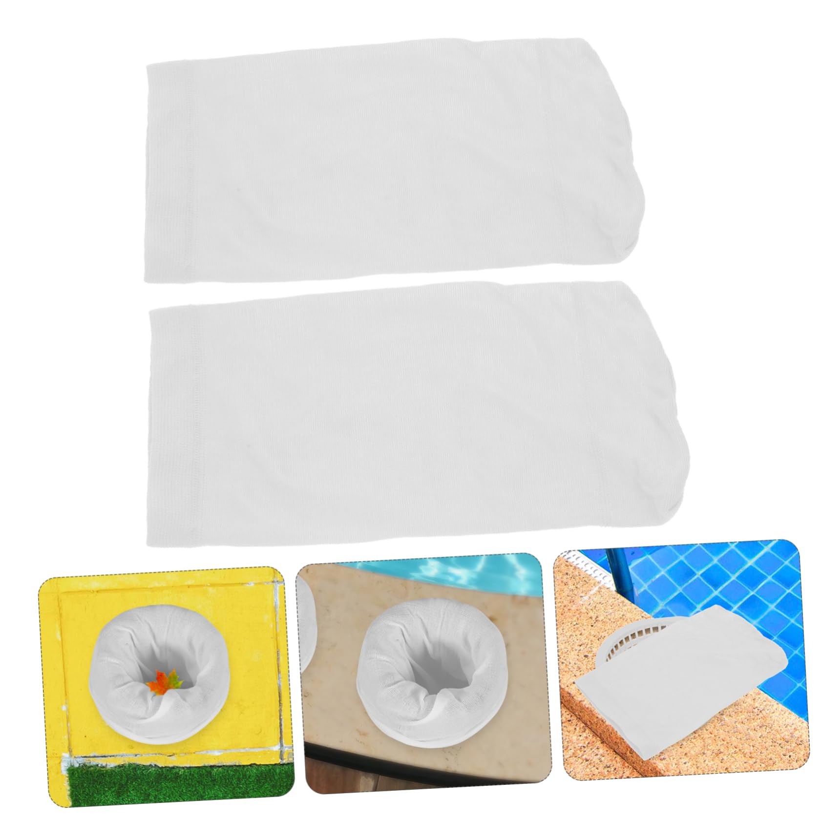 HANABASS 100piezas Calcetines para Filtración De Piscina Fáciles De Usar Limpiar y Capturar Residuos Agua De Acuarios y Piscinas Reutilizables y Desmontables