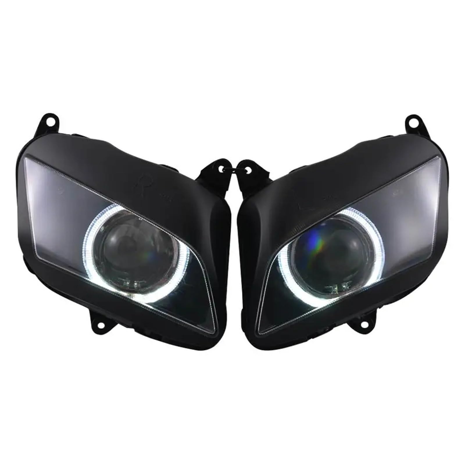 Dirt Bike Reflektor Pasuje do Honda CBR600RR 2007-2012 zmodyfikowany motocykl LED Angel Eye Head Light HID bi-ksenonowy montaż reflektorów