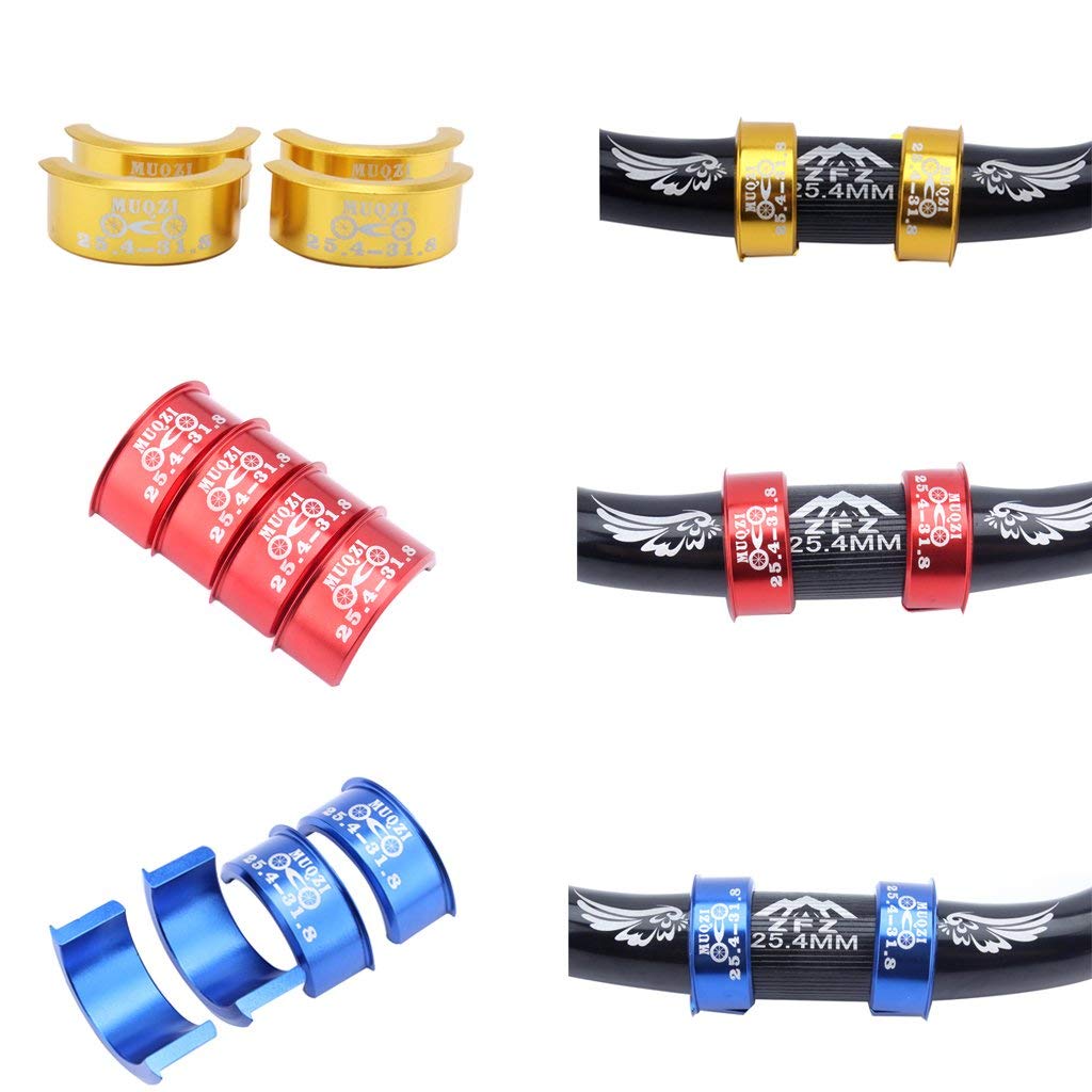 Réducteur De Guidon EIHI 25,4 à 31,8 Mm – Alu Forgé, Anti-dérapant, Look Ondulé
