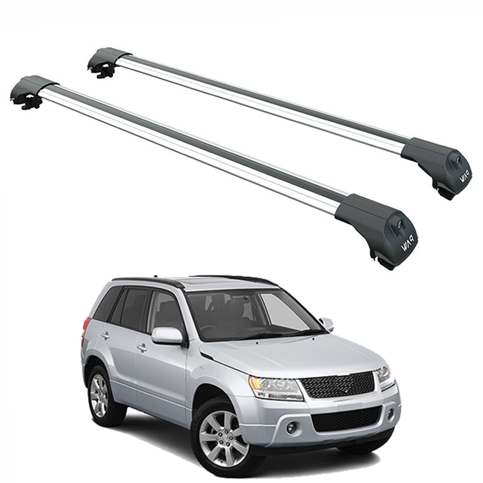 Roof Racks Cross Bars Compatible With Suzuki Jimny SUV 2018- Up Year Aluminum 2 Pcs Bars Black, Low Wind Noise, Lockable